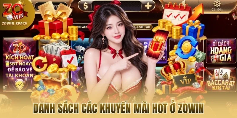 Danh sách các khuyến mãi hot ở Zowin